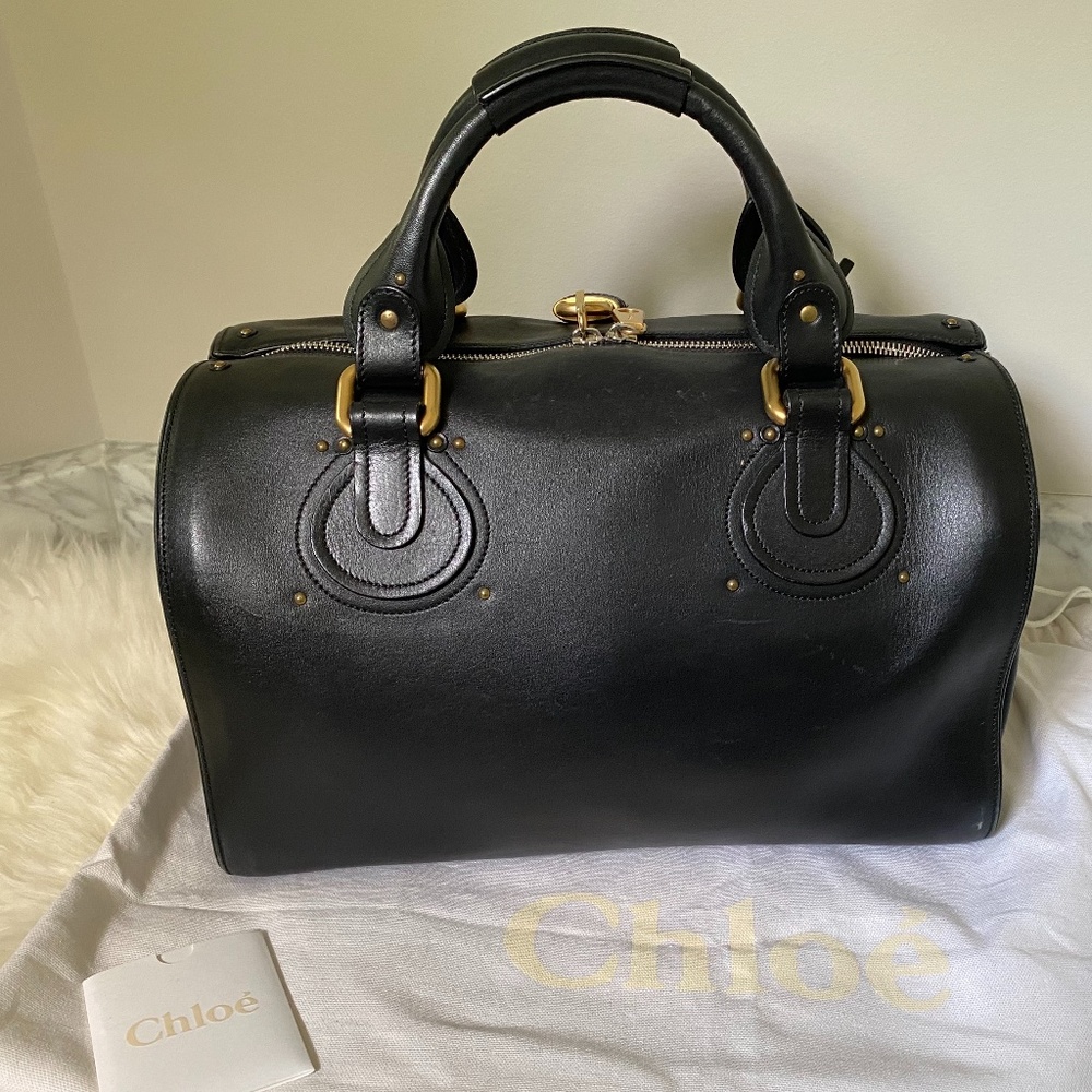 Chloe Aurore Duffle Bag Black Authentic